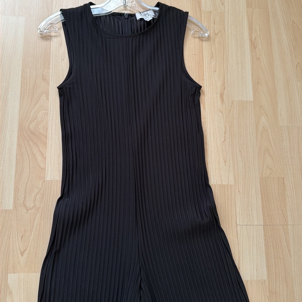 COS black pleated wide leg jumpsuit, size XS - Picture 9 of 12